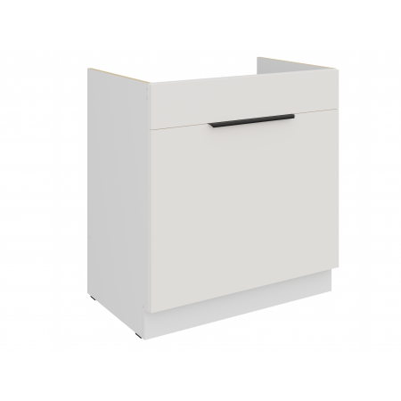 Szafka pod zlew 80 cm z szufladą na kosze  AURO 80 1S BB biały mat